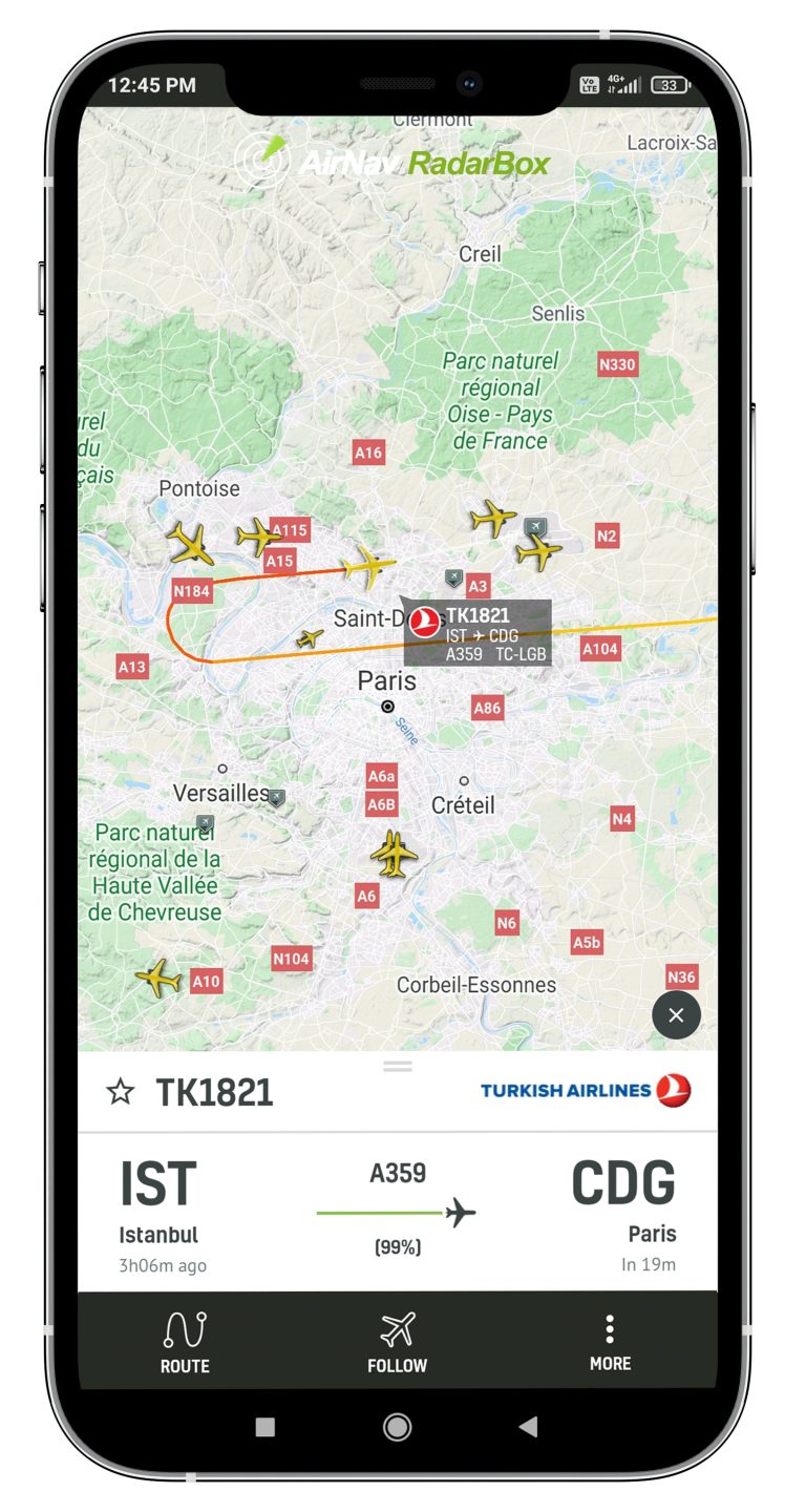 RadarBox Realtime Live Flight Radar Tracker Status